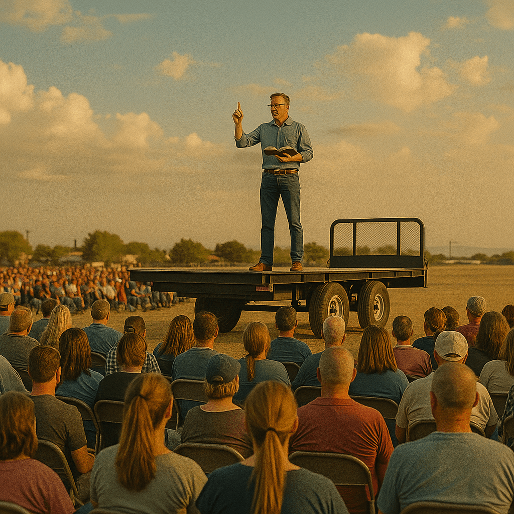 Flatbed Preaching Image